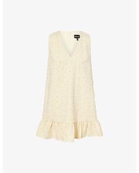 Sister Jane - Lemon Zest Embellished Woven Mini Dress - Lyst