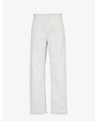 Carhartt - Pierce Brand-patch Regular-fit Straight-leg Cotton Trousers - Lyst