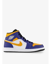 Nike - Air 1 Retro Leather High-top Trainers - Lyst