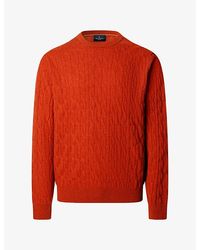 Hackett - Cable-Knit Crewneck Wool Jumper - Lyst