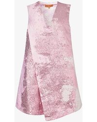 Stine Goya - Tamar Metallic-thread Woven Mini Dress - Lyst