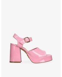Steve Madden - Soho Faux-Leather Platform Sandals - Lyst