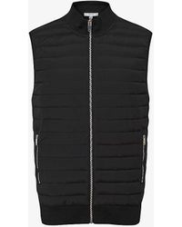Reiss - Pluto Quilted High-neck Cotton-blend Gilet - Lyst