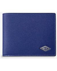 Cartier - Losange Logo-plaque Grained Leather And Palladium Wallet - Lyst