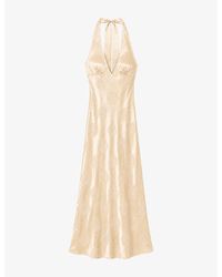 OMNES - Teo Halterneck Woven Maxi Dress - Lyst