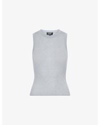 ME+EM - Barely There Ribbed Wool And Cashmere Vest - Lyst