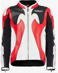 Kusikohc - Spidi Burn Rider Contrast-panel Leather Jacket - Lyst