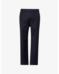 dunhill - Drawstring Tapered-Leg Stretch-Wool Trousers - Lyst