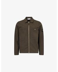 Stone Island - Brand-Badge Patch-Pockets Stretch-Cotton Overshirt - Lyst