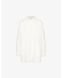Valentino Garavani - Spread-collar Relaxed-fit Cotton-blend Shirt - Lyst