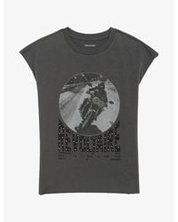 Zadig & Voltaire - Cloe Rhinestone-Embellished Cotton-Jersey Tank Top - Lyst