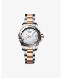 Longines - L3.370.3.89.6 Bicolour Rose Pvd Coated Stainless-Steel And 0.044Ct Diamond Quartz Watch - Lyst
