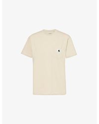 Carhartt - Logo-Patch Pocket Short-Sleeve Organic-Cotton Jersey T-Shirt - Lyst