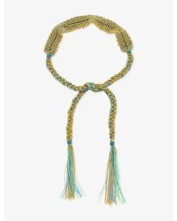 La Maison Du Couturier - Assya London Ibiza Sterling- And Silk Tie Bracelet - Lyst