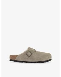 Birkenstock - Boston Shearling-Lined Suede Clogs - Lyst