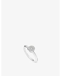 Missoma - Molten Soft Square Pavé-Plated Brass Ring - Lyst