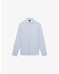 Reiss - Ruban Long-Sleeved Linen Shirt - Lyst