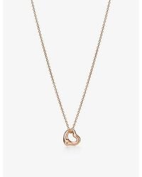 Tiffany & Co. - Elsa Peretti&Reg; Open Heart 18Ct Rose- Necklace - Lyst