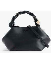 Ganni - Bou Small Recycled-leather Top-handle Bag - Lyst