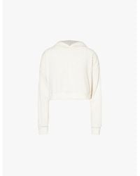 Alo Yoga - Muse Cropped Stretch-Jersey Hoody - Lyst