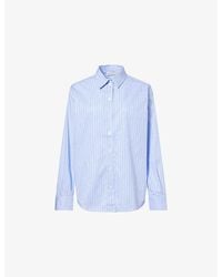 Anine Bing - Essie Pinstripe Cotton Shirt - Lyst