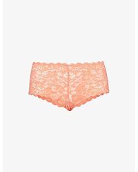 Hanro - Moments Mid-rise Stretch-lace Briefs - Lyst