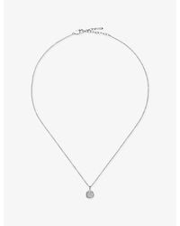 Missoma - Molten Soft Square Pavé-Plated Brass Pendant Necklace - Lyst