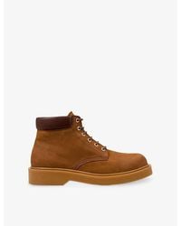 Sandro - Padded-Collar Nubuck-Leather Ankle Boots - Lyst