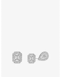 Messika - My Twin Three-Set 18Ct And 0.44Ct Diamond Stud Earrings - Lyst