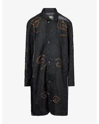By Walid - Duster Embroidered Wool-And-Silk Coat - Lyst