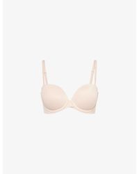 Calvin Klein - Perfectly Fit Push-Up Strapless Stretch-Woven Bra - Lyst