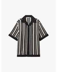 Reiss - Romy Stripe Cotton-blend Shirt X - Lyst