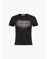 Acne Studios - Brand-Embroidery Round-Neck Cotton-Jersey T-Shirt - Lyst