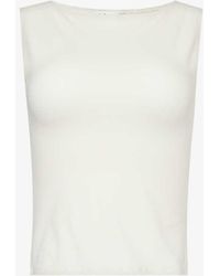 Reformation - Dusk Boat-neck Stretch Organic-cotton Top - Lyst