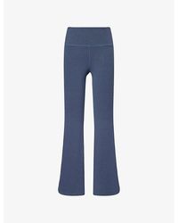 Gracejacob - Embroidered-Logo Flared Stretch-Jersey Jogging Bottoms - Lyst