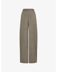 Rick Owens - Wide-Leg Tailored Wool Trousers - Lyst