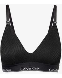 Calvin Klein - Modern Abstract-pattern Triangle Stretch-lace Maternity Bra - Lyst