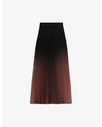 Reiss - Marlie Ombré Pleated Woven Midi Skirt - Lyst