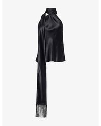Reformation - Sabi Halter-Neck Silk Top - Lyst
