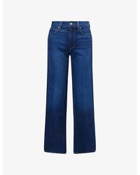 PAIGE - Anessa Wide-Leg Stretch-Denim Blend Jeans - Lyst