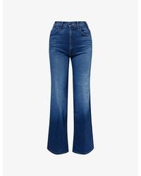 Mother - The Hustler Roller Sneak Flared Denim-Blend Jeans - Lyst