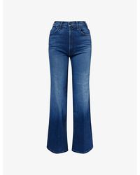 Mother - The Hustler Roller Sneak Flared Denim-Blend Jeans - Lyst
