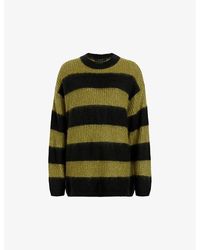 AllSaints - Onyx Striped Knitted Jumper Xxxl - Lyst