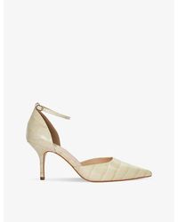 Dune - Characters Point-toe Mock-croc Leather Courts - Lyst