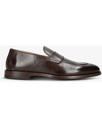 Brunello Cucinelli - Classic Panelled Leather Penny Loafers - Lyst