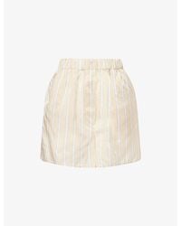 Frankie Shop - Lui Striped Woven Shorts - Lyst