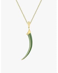 Shaun Leane - Sabre Solis 18Ct-Plated Vermeil Sterling- And Enamel Pendant Necklace - Lyst