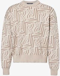 Represent - Logo Branded Organic Cotton And Wool-blend Knitted Jumper - Lyst