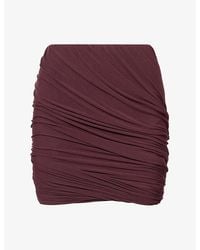 Rick Owens - Luna Draped Jersey Mini Skirt - Lyst