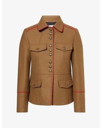 ME+EM - Piped-Trim Wool-Blend Utility Jacket - Lyst